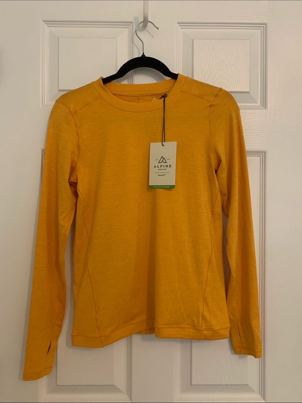 Alpine Design Sweet Apricot Heather Long Sleeve Crewneck Athletic Top